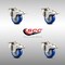 Service Caster 3 Inch 316SS Blue Polyurethane Swivel Top Plate Caster Set Total Lock Brake SCC SCC-SS316TTL20S314-PPUB-BLUE-4 - alternate 4